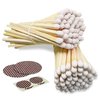 4" Classic White Tip Matches (100 Count, with Striking Stickers Included) | Decorative Unique & Fun for Your Home, Gifts, Accessories & Events | Premium Long Wood Safety Matches by Thankful Greetings