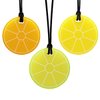 Xtra Tough Lemon Sensory Chew Necklace - Chewing Necklace Teething Necklace Teether Necklace Chew Toys for Kids, Boys or Girls - Teething Toys Designed for Chewing, Autism Sensory Teether Toy (3 Pack)