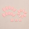 Extra Short Press on Nails Square Orange Glitter Fake Nails Cute Petite Acrylic Nails Decorations French False Nails with Design Artificial Full Cover Glue on Nails for Women Reusable Nails Kit 24Pcs