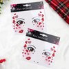 HIFANMM Heart Fake Tattoos Glitter Lip Face Temporary Tattoos Cute Red Pink Hearts Face Jewels Tattoo Stickers for Adults Kids Valentines Day New Year Eye Makeup Kit for Face Decor Supplies 2Pcs