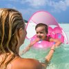 LAYCOL Baby Pool Float with UPF50+ Sun Protection Canopy,Add Tail Never Flip Over Inflatable Baby Float,Toddler for Age of 3-36 Months