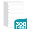 7-Hole Lined Filler Paper Pack of 300 Sheets for Mini Binders, College Ruled, 5-1/2" x 8-1/2", White