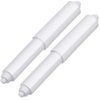 2 Pieces Toilet Paper Holder Roller Spindle Replacement Rod Plastic Spring Loaded (White)