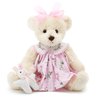 Oitscute Small Baby Teddy Bear with Cloth Cute Stuffed Animal Soft Plush Toy 10" (Pink Dress with Rabbit)