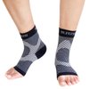 BLITZU Compression Socks for Plantar Fasciitis, Achilles Tendonitis Relief. Ankle Compression Sleeve for Heel Spurs, Foot Swelling, Fatigue & Sprain. Arch Support Brace for Sports, Gym Black L-XL