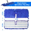 Ximoon Microfiber Flip Mop Refill Replacement for O Cedar Dust Mop Replace Head Chenille Dual Action Cleaning Pad Hardwood Floor Wet/Dry Mopping - 2 Pack