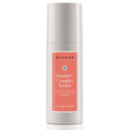Naturium Vitamin C Complex Face Serum, Anti-Aging Facial Treatment with Hyaluronic Acid & Vitamin E, 2 oz