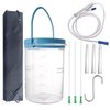 Enema Bucket Kit for Colon Cleansing with 6Pcs Enema Nozzle Tips Colon Tube Replacement, Coffee Enema kit for Constipation Detox 6ft Silicone Tubing Hose Home Shower Enema Intestinal Rinser Irrigator