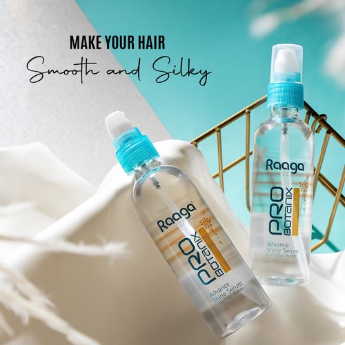 Raaga Professional Pro Botanix Anti-Frizz Hair Serum | 3.38 Fl Oz (100ml) | Hair Serum for Frizzy & Damaged Hair | Hair Growth Serum for Men & Women