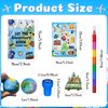 Cinrobiye 72 Pcs Adventure Coloring Book Bulk, Let the Adventure Begin Party Favors Goodie Bags Fillers,World Travel Birthday Party Supplies Face Stickers Tattoo Class Prizes for Bon Voyage Party