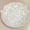 FQTANJU 15pcs Butterfly Lace Trim, Double Layers Organza Butterfly Decor Applique Patches Embroidery Sewing Lace Fabric for DIY Craft Costume Headpieces Garters Wedding Decoration (White)