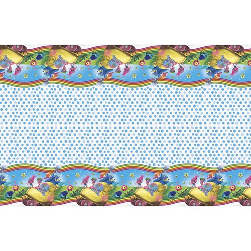 Unique Trolls Rainbow Rectangular Plastic Table Cover, 54" x 84", Multicolor