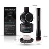 THICK FIBER Root Touch Up Powder - Water & Sweat Resistant Hair Loss Concealer Set for Thinning Hair Women, Includes Brush (Black)