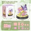 JIUTONG Flower Bouquet Building Set for Adults,582 PCS Animals Flowers Botanical Collection Mini Building Block Kit with Dust Cover,Butterfly Wildflower Bonzai Building Toys for Girl Women