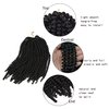 3 Pack Spring Twist Crochet Hair 8 Inch Braiding Hair Low Temperature Fiber Synthetic Hair Extensions (1B#)