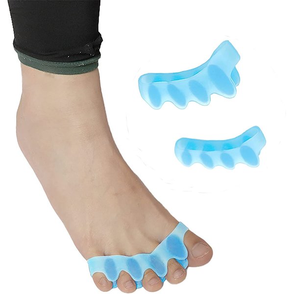 3 Pairs Kid Gel Toe Separator for Children (3-6 Years Old),Silicone Bunion Corrector for Kids Toe Straightener Foot Stretcher Big Toe spacers Toe spreaders(6 pcs), Blue