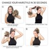 Qunlinta Messy Bun Hair Piece Hair Bun Thick Updo Scrunchies Hair Extensions Ponytail Hair Pieces for Women Girls Dark Brown Mix Light Auburn