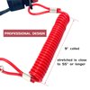 Boat Engine Emergency Stop Switch Safety Tether Lanyard Replacement for Yamaha Tohatsu Honda - Boat Kill Switch Key 6E9-82575-00-00 6E9-82575-01-00 6E9-82575-02-00 18-65450 - 55 inch Long