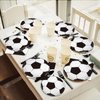 Serves 24 Soccer Birthday Party Plates Napkins Soccer Party Supplies Tableware Paper Dinnerware Decoration for Birthday Party Baby Shower for Soccer Fans, Totally 96Pcs