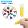PATIKIL Washable Crayons, 12Pcs 12 Colors Easy to Grip Peanut Shape Crayon with Box for Art Craft Supplies Drawing Learning & Practice Festival Gift