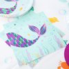 WERNNSAI 50PCS Mermaid Party Luncheon Napkins - Mermaid Party Supplies Disposable Cocktail Dinner Paper Napkins for Baby Shower Birthday Under the Sea Pool Party