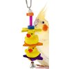 Bonka Bird Toys 1323 Duck Duck Bird Toy Parrot cage Parakeet Cockatiel Bell Wood chew Climbing Treat Play Forage Shred Aviary Supplies Swing Playground