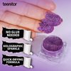 Teenitor Body Glitter Gel, Purple Face Glitter Set, 6 Shapes Face and Body Glitter, Hair Glitter Gel, Purple Makeup Glitters Gel for Face, Body, Hair, Glitter for Halloween Makeup
