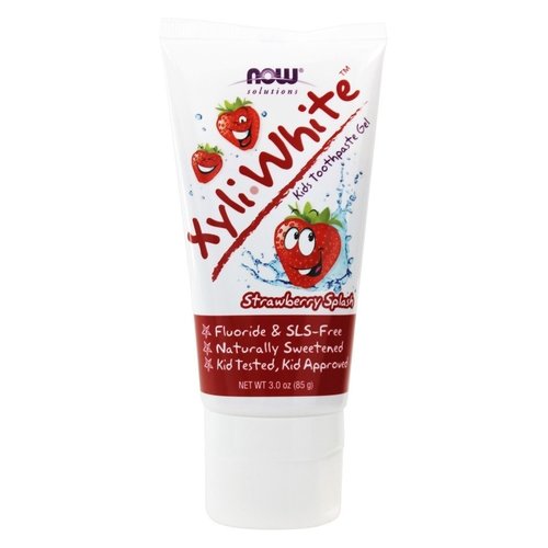 NOW Foods Solutions XyliWhite Kids Toothpaste Gel Strawberry Splash - 3 oz