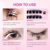 FindLove Self Adhesive Eyelashes No Glue Needed False Lashes Natural Look Lash Extensions Reuseable Self Adhesive Lashes Waterproof Wispy Fluffy Lashes with Tweezer