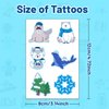 144 PCS Winter Arctic Animal Temporary Tattoos Stickers, Winter Arctic Polar Animal Party Favors Supplies Birthday Party Decorations Gifts for Kids Girls Boys, 24 Sheet