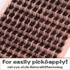 YOONOYA Lash Clusters 144 PCS Individual Lashes 12mm Eyelash Clusters D Curl Cluster Eyelash Extensions Natural Wispy Cluster Lashes Reusable Eyelash Extension Lasting Lash(QD-12mm)