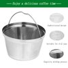 Stainless Steel Reusable Coffee Filters Basket 8-12 Cup Sturdy Permanent Coffee Filter fit for Mr. Coffee Black & Decker Coffee Makers