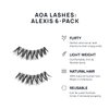 AOA Studio 6 Pairs Alexis Natural Handmade False Eyelashes with Glue and Tweezer Lash Kit Natural Volume Reusable Fake Eyelashes 100 Percent Handmade Cruelty Free