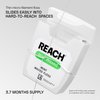 REACH Waxed Dental Floss, Mint, Plaque Remover for Teeth, Shred Resistant, Floss Slides Smoothly, Easy to Use, Waxed, Deep Cleaning Teeth, Oral Care, PFAS Free, for Adults & Kids, 6 Pack, 55 yd