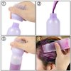 ONLYFU 4 Pcs Root Comb Applicator Bottle, 6 Oz Hair Dye Applicator Bottle with Comb and Scale Plastic Hair Oil Applicator Bottle for Hair Dye and Hair Care Purple