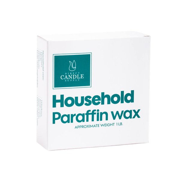 Direct Candle Supply - Fully Refined Household Paraffin Wax - Pure Wax for Candle Making, Canning, Waterproofing, Furniture/Metal Preservation and Spa, Hand Treatments (1 lb) Melt Point 130-135 F