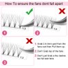Premade Fans Eyelash Extensions 6D-C-0.10-16 Short Stem Premade Volume Eyelash Extensions .07 .10 C D Curl Pre made Lash Fans 9 to 20 mm Volume Lash Extensions (6D-C-0.10,16mm)