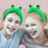 YARIEW Frog Ears Headband Plush Animal Ears Headband Frog Headband Spa Face Wash Headband Cute Ears Head Band Frog Costume Party Hair Accessories for Adult Women Kids