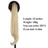 IMISSU Hair Extension Pony Tail Flexible Hair Ponytails Hairpieces (Piano Dirty Blonde)