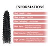 Curly Braiding Hair 22Inch 6Packs Deep Curly Crochet Hair Synthetic Crochet Hair Extensions for Women #1B Natural Black Curly Hair Extensions(22 Inch,6packs,#1B)