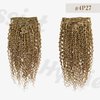 Hyssiet Curly Clip in Hair Extensions Real Human Hair 14 Inch 120g Light Brown Highlighted Bleach Blonde Wavy Human Hair Clip in Extensions 7pcs with 16 clps