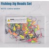 Fishing Jig Head Hooks Round Ball Head Fishing Jigs Hook Bass Lures Crappie Jig Heads for Trout Walleye Freshwater Saltwater Surf Fishing Jigs 1/8oz