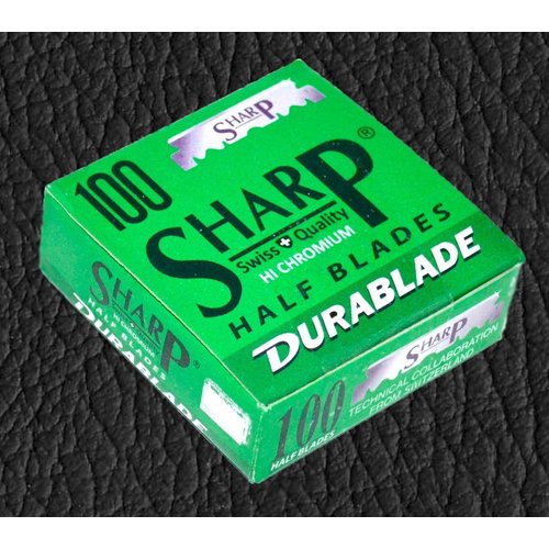 Sharp Hi-Chromium Stainless Straight Edge Barber Razor Blades for Professional Barber Razors, 100 Blades