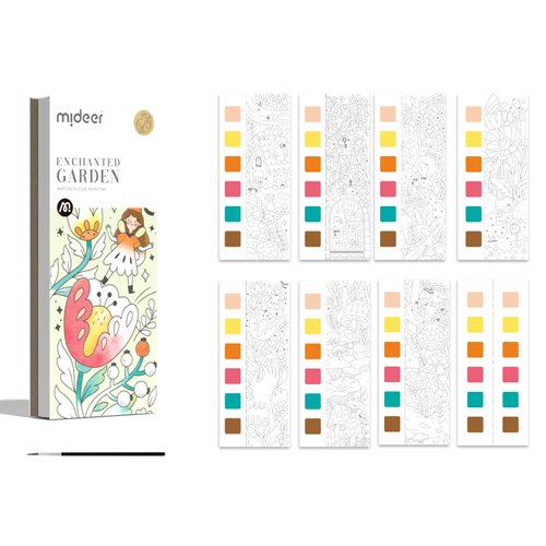 Mideer Watercolor Painting Book for Kids Ages 4-8, Pocket Watercolor Painting Book Arts and Craft...