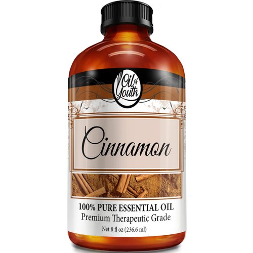 Oil of Youth Essential Oils 8oz - Cinnamon Essential Oil - 8 Fluid Ounces - Aromatherapy Oil - Cinnamon Oil