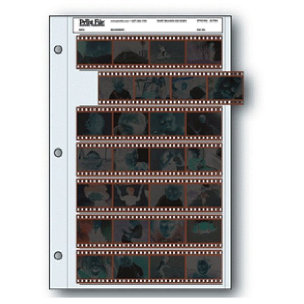 Archival Storage Sheets 35-7B25 for 35mm Film Negatives 7 Strips 25 Pack