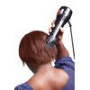 KISS Handle-Less 1875W Ceramic Tourmaline Hair Dryer, Effortless Styling Precision Blow Dryer, Cool Touch Nozzle, Triple-Layer Heat Insulation, Heat Resistant Cap, 3 Styling Attachments, Up to 450°F