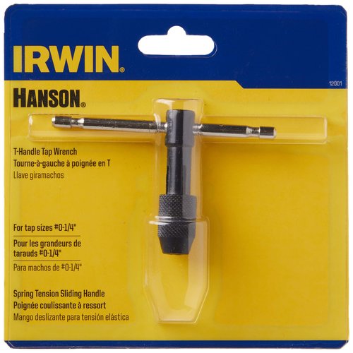 IRWIN Tools T-Handle 1/4-Inch Capacity Tap Wrench (12001)