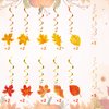 Fall Decorations Autumn Thanksgiving Decoration Maple Leaf Fall Themed Party Supplies Hanging Foil Swirl Decor for Home Ceiling Party Favors