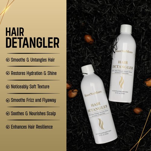 Knot No More Matted Hair Detangler for Extremely Tangled Hair - Sulfate & Silicone Free - 8.5 Fl Oz (250 ml) - Suitable for All Hair Types - Children & Adult Hair Detangler